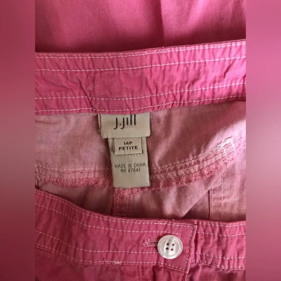 J.Jill Women’s Pink Cotton Shorts Size 14 Petite - Picture 4 of 6